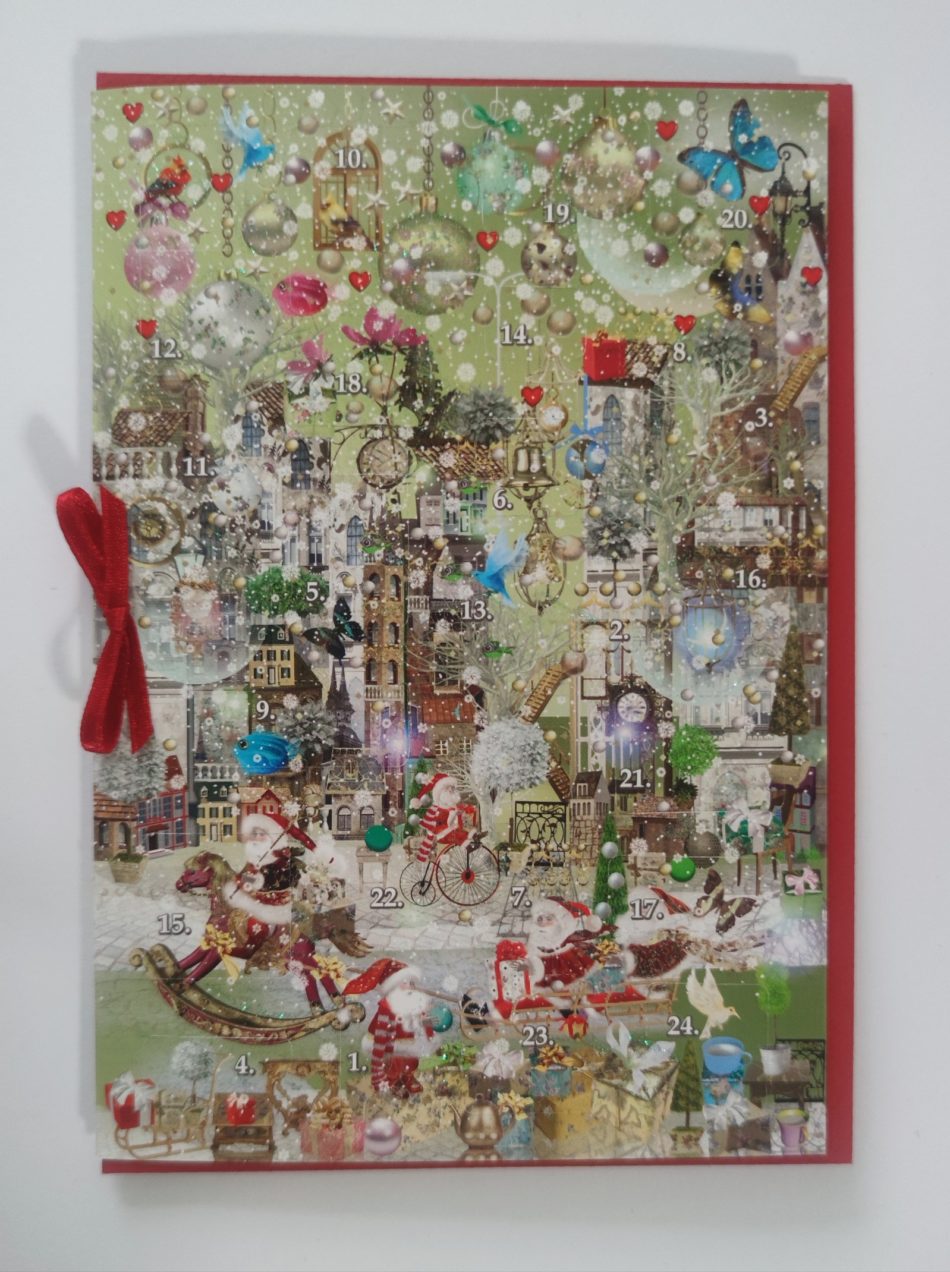 Adventskalender als Doppelkarte Nr.: DK 05 rot