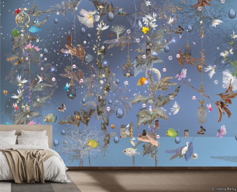 ilona Reny wallpaper rain of flowers and plants wallpaper for bedroom